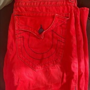 True Religion red men’s jeans